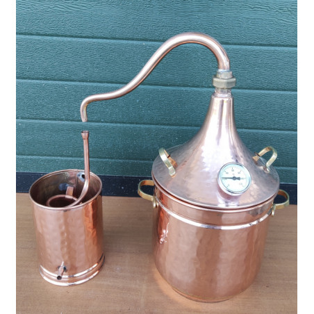 Alambique de cobre 10 litros para plantas con termómetro