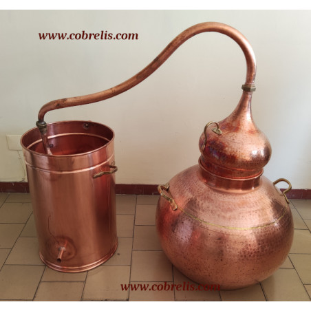 Copper Traditional Distiller to 100 liters  Thermometer and Breathalyzer included