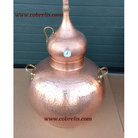 Traditional Copper Distiller to 40 liters Thermometer and Breathalyzer included
