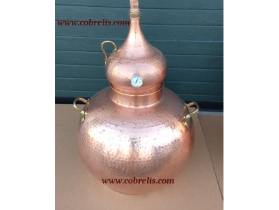 Traditional Copper Distiller to 40 liters Thermometer and Breathalyzer included