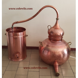 alambique de cobre tradicional 100 litros destilacion de liquidos con desague