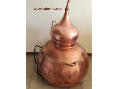 Alambique de cobre 300 litros tradicional caldera