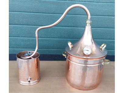 Alambique de cobre de 5 litros para plantas con termómetro