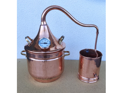 Alambique de cobre 3 litros para plantas con termómetro