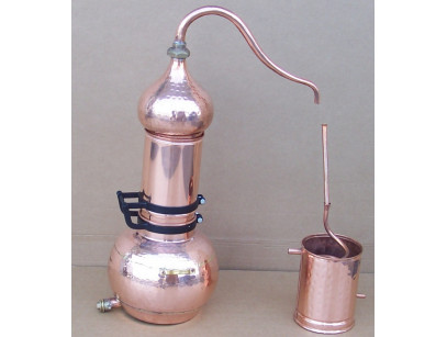 Alambique de cobre columna de cobre de 40 litros con termometro.