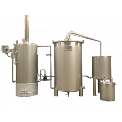 maquina destiladora con caldera para destilacion de aceites esenciales.