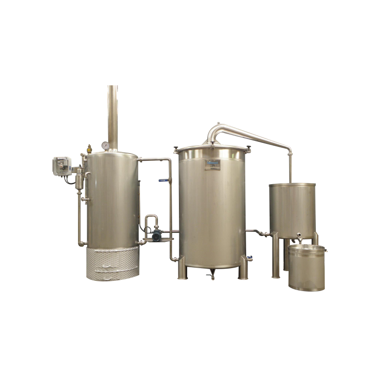 maquina destiladora con caldera para destilacion de aceites esenciales.