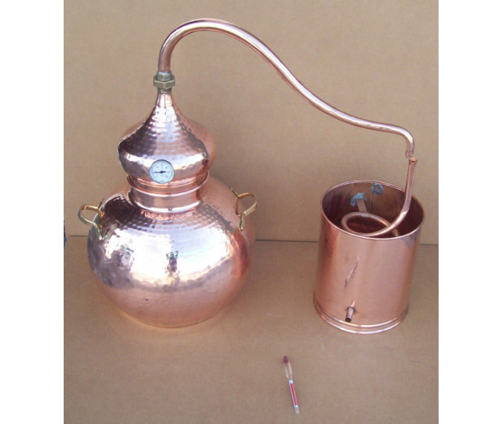 Alembic traditional to 30 liters, Thermometer and Breathalyzer