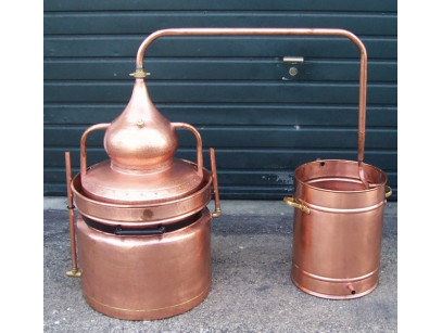 Copper Distiller Bain Marie 15 litres Thermometer included